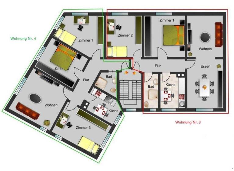Wohnung zur Miete 810 € 4 Zimmer 90 m² 2. Geschoss Koogstrasse 46 Brunsbüttel 25541