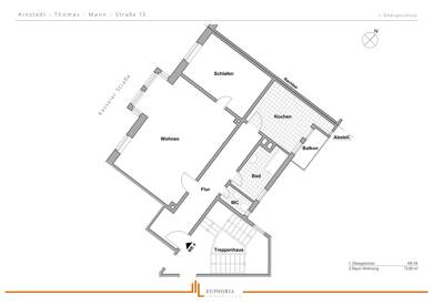 Wohnung zur Miete 630 € 2 Zimmer 73 m² 1. Geschoss frei ab 01.06.2025 Arnstadt Arnstadt 99310