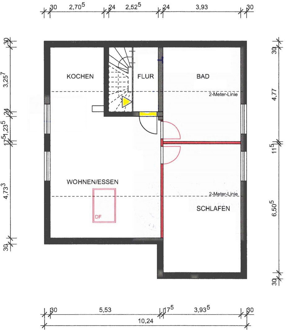 Wohnung zur Miete 750 € 2 Zimmer 70 m²<br/>Wohnfläche 2.<br/>Geschoss Bodelschwinghstraße 49 Nordstadt - Stadtviertel 086 Pforzheim 75179