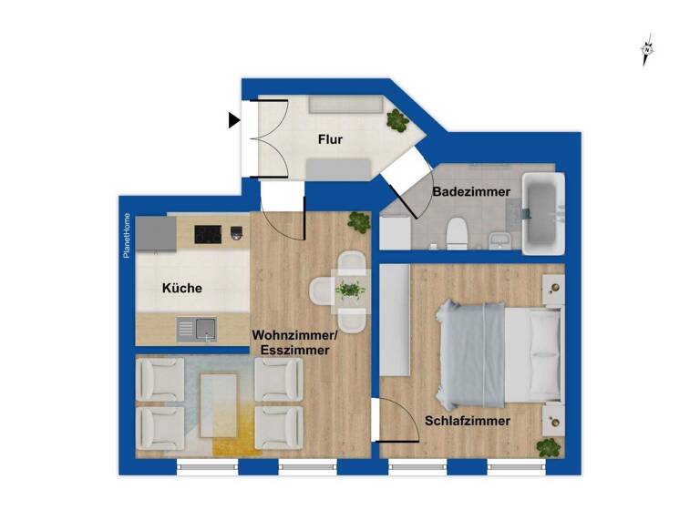 Wohnung zum Kauf 109.000 € 2 Zimmer 44 m² Paulusviertel Halle 06114