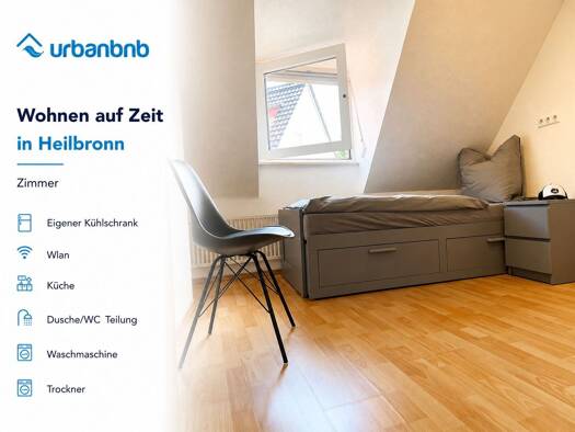 WG-Zimmer zur Miete auf Zeit 590 € 12 m² frei ab sofort Horkheimer Straße Sontheim Heilbronn 74081