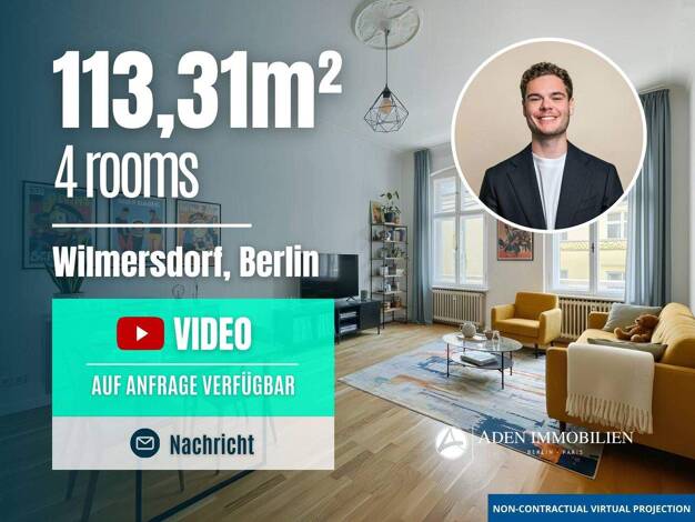 Wohnung zum Kauf 699.000 € 4 Zimmer 113,3 m² 3. Geschoss Joachim-Friedrich-Str. 9 Halensee Berlin 10711