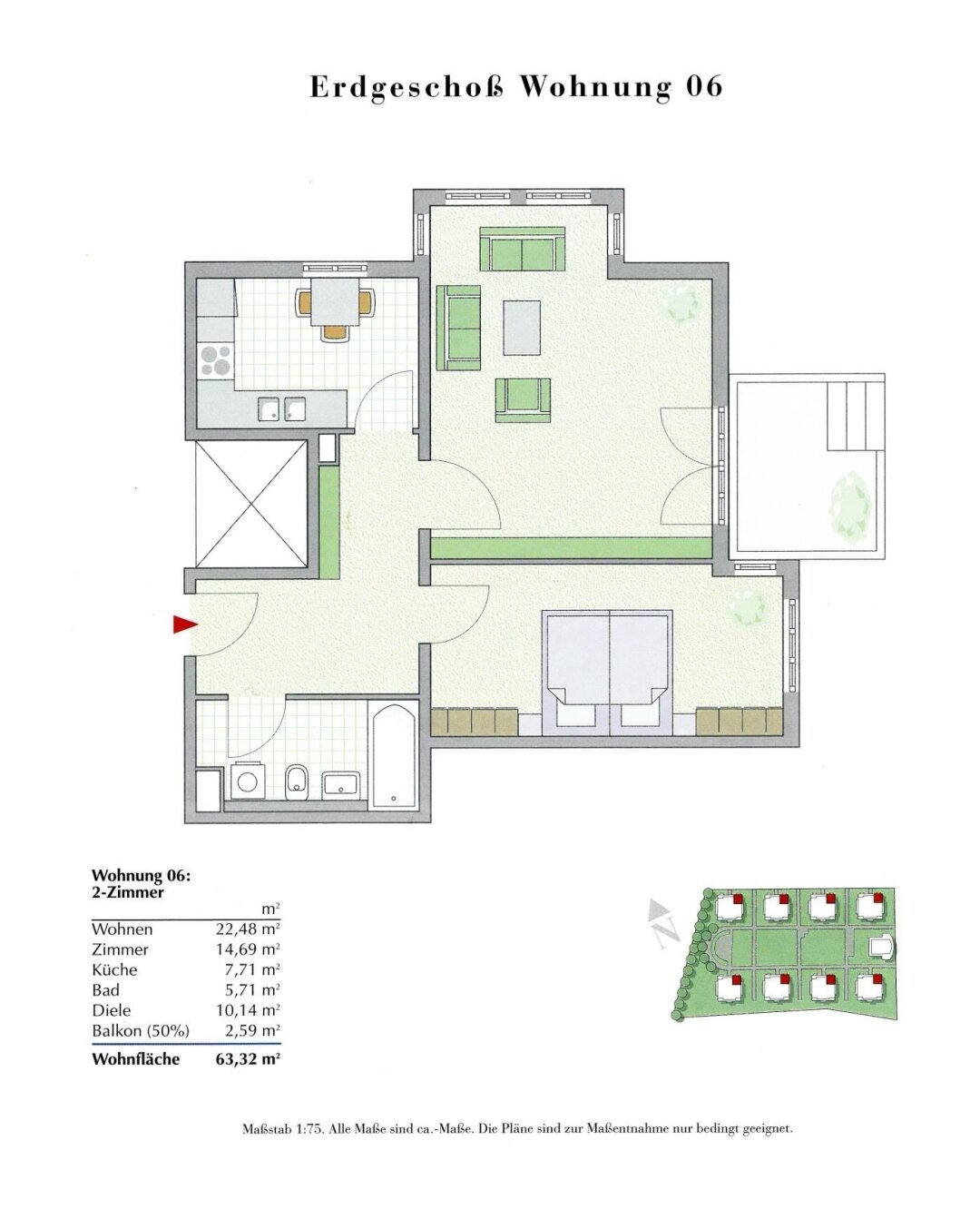 Wohnung zum Kauf 299.000 € 2 Zimmer 63 m²<br/>Wohnfläche EG<br/>Geschoss Alt-Hohenschönhausen Berlin 13053