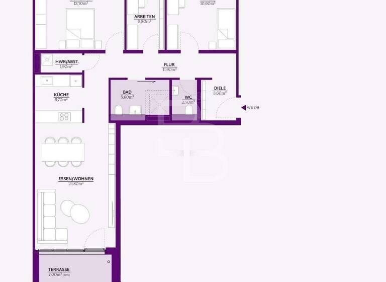 Wohnung zum Kauf - Erstbezug 534.200 € 3 Zimmer 89,6 m² 1. Geschoss Anton-Groß-Straße 22 Hangelar Sankt Augustin 53757