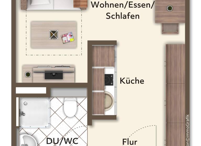 Wohnung zum Kauf 98.000 € 1 Zimmer 21 m²<br/>Wohnfläche 3.<br/>Geschoss Innenstadt Fürth 90762