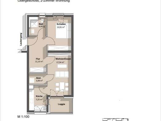 Wohnung zur Miete 933 € 2 Zimmer 59 m² 1. Geschoss frei ab 01.10.2026 Wickopweg 26 Kranichstein Darmstadt 64289