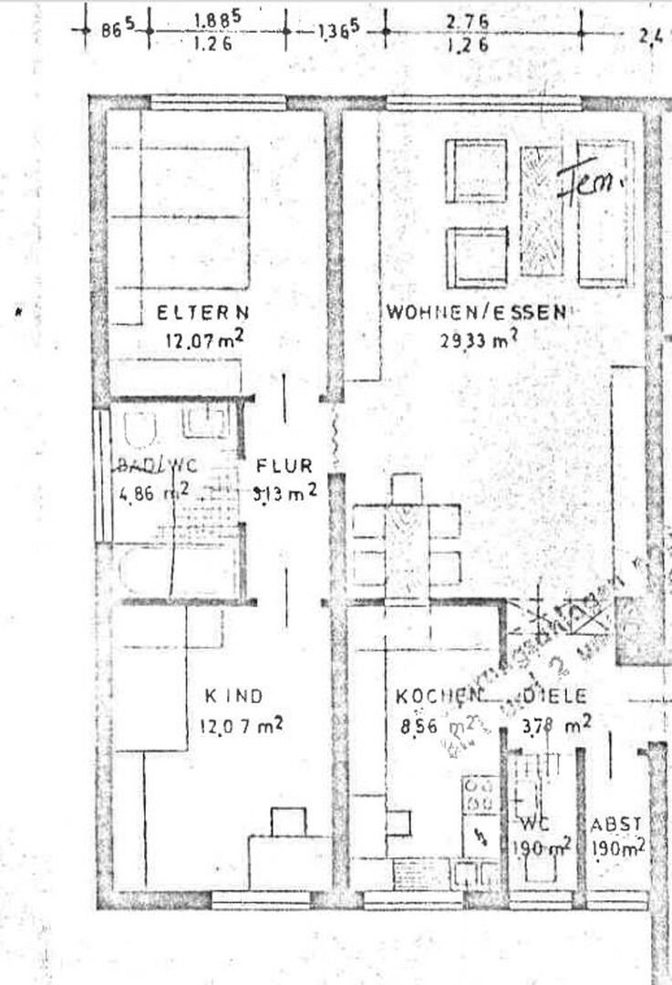 Wohnung zur Miete 670 € 3 Zimmer 78 m²<br/>Wohnfläche 1.<br/>Geschoss 01.03.2025<br/>Verfügbarkeit Dr.Albert-Schweitzer-Straße 5 Steinwenden Steinwenden 66879