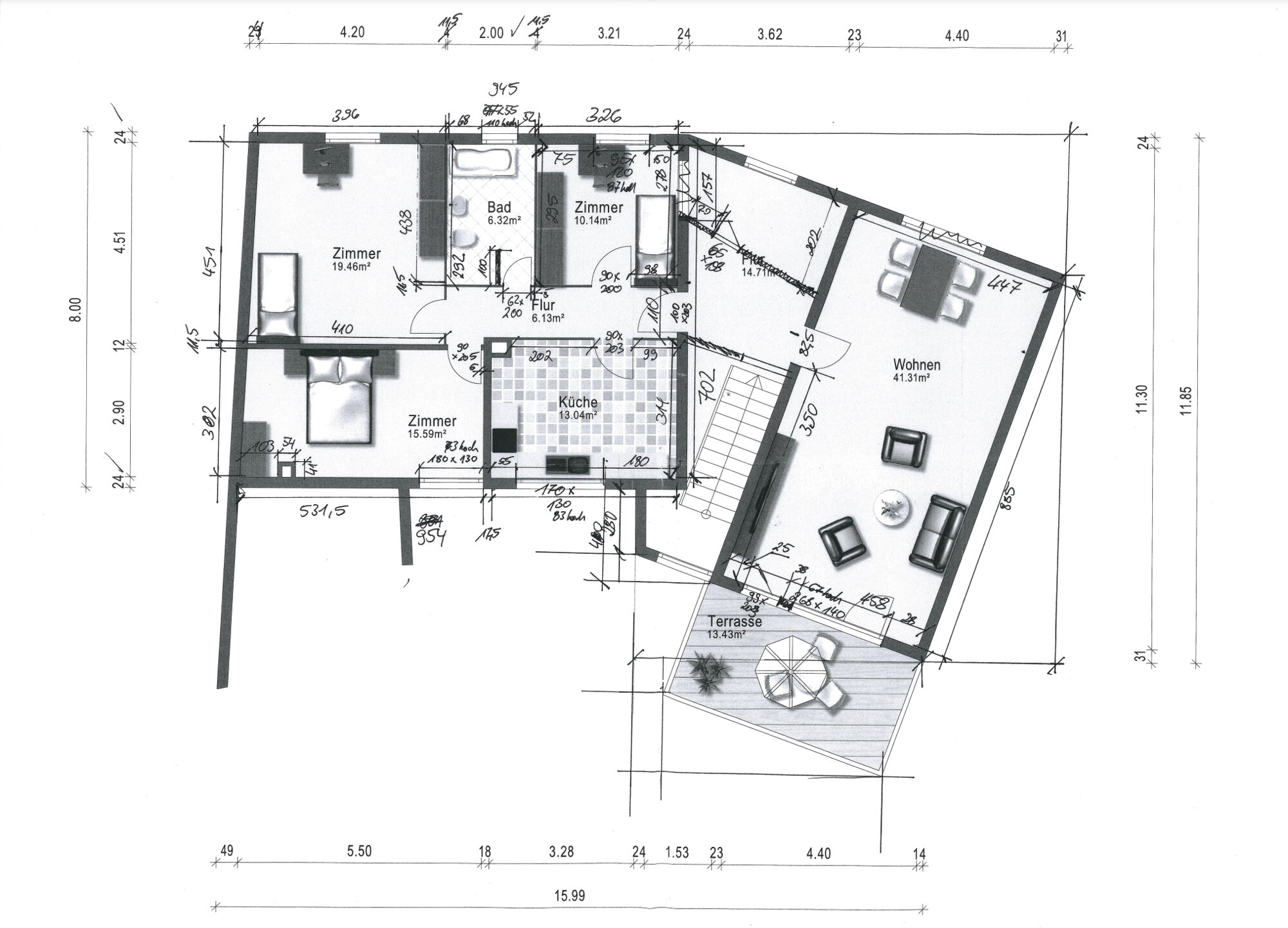 Wohnung zum Kauf 297.000 € 4 Zimmer 130 m²<br/>Wohnfläche Erbstadt Nidderau / Erbstadt 61130