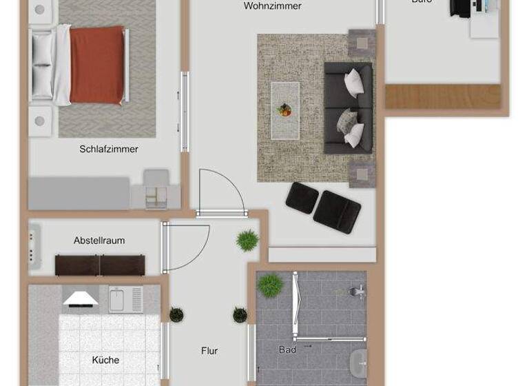 Wohnung zum Kauf 335.000 € 3 Zimmer 73 m² 2. Geschoss Baar Baar-Ebenhausen / Baar 85107