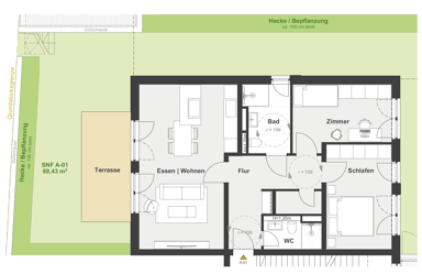 Wohnung zum Kauf 585.000 € 3 Zimmer 86,3 m² EG Nasbacher Weg 18 Nord Schwabach 91126