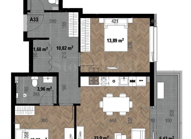 Studio zum Kauf 292.500 € 3 Zimmer 106,3 m² Sofia