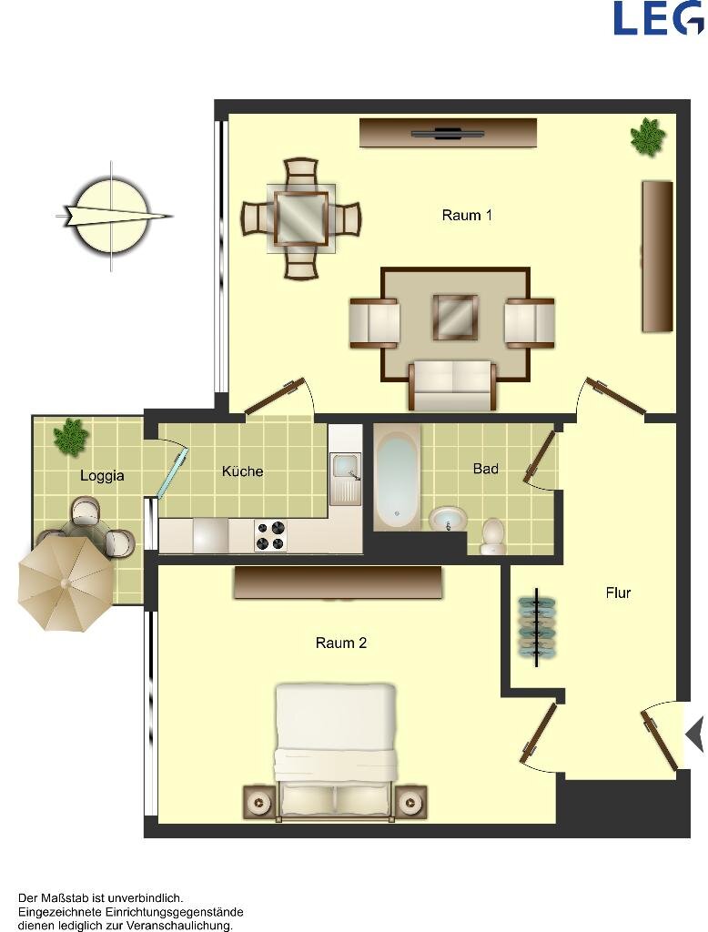 Wohnung zur Miete nur mit Wohnberechtigungsschein 293 € 2 Zimmer 61,2 m²<br/>Wohnfläche 4.<br/>Geschoss Maximilianstraße 6 Statistischer Bezirk 22 Hamm 59071