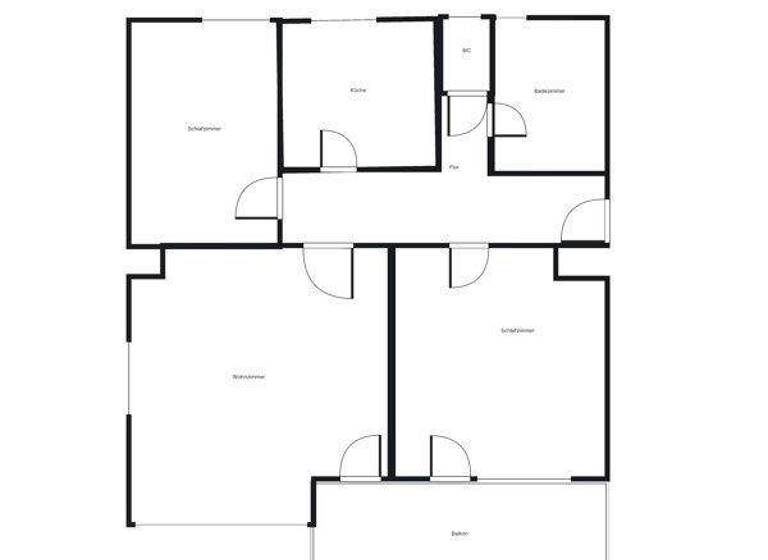 Wohnung zur Miete 716 € 3 Zimmer 80 m² 1. Geschoss frei ab 06.06.2026 Leopoldstr. 122 Leopoldshafen Eggenstein-Leopoldshafen 76344