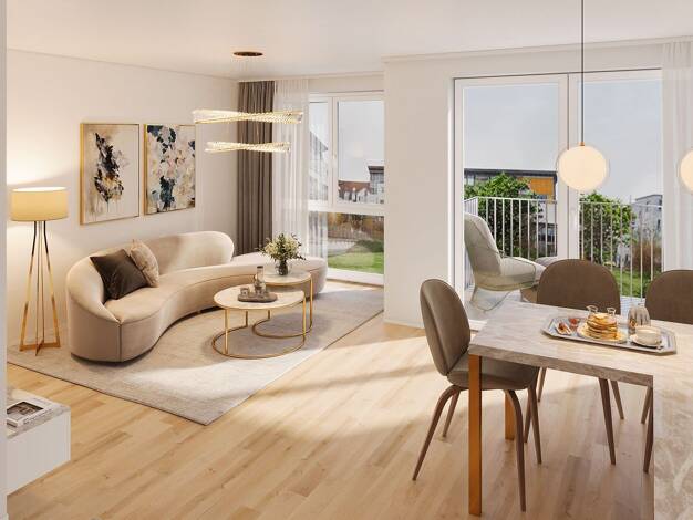 Wohnung zum Kauf - Erstbezug provisionsfrei 223.900 € 1,5 Zimmer 44,4 m² 1. Geschoss Edith-Stein-Straße 18 Laupheim 88471