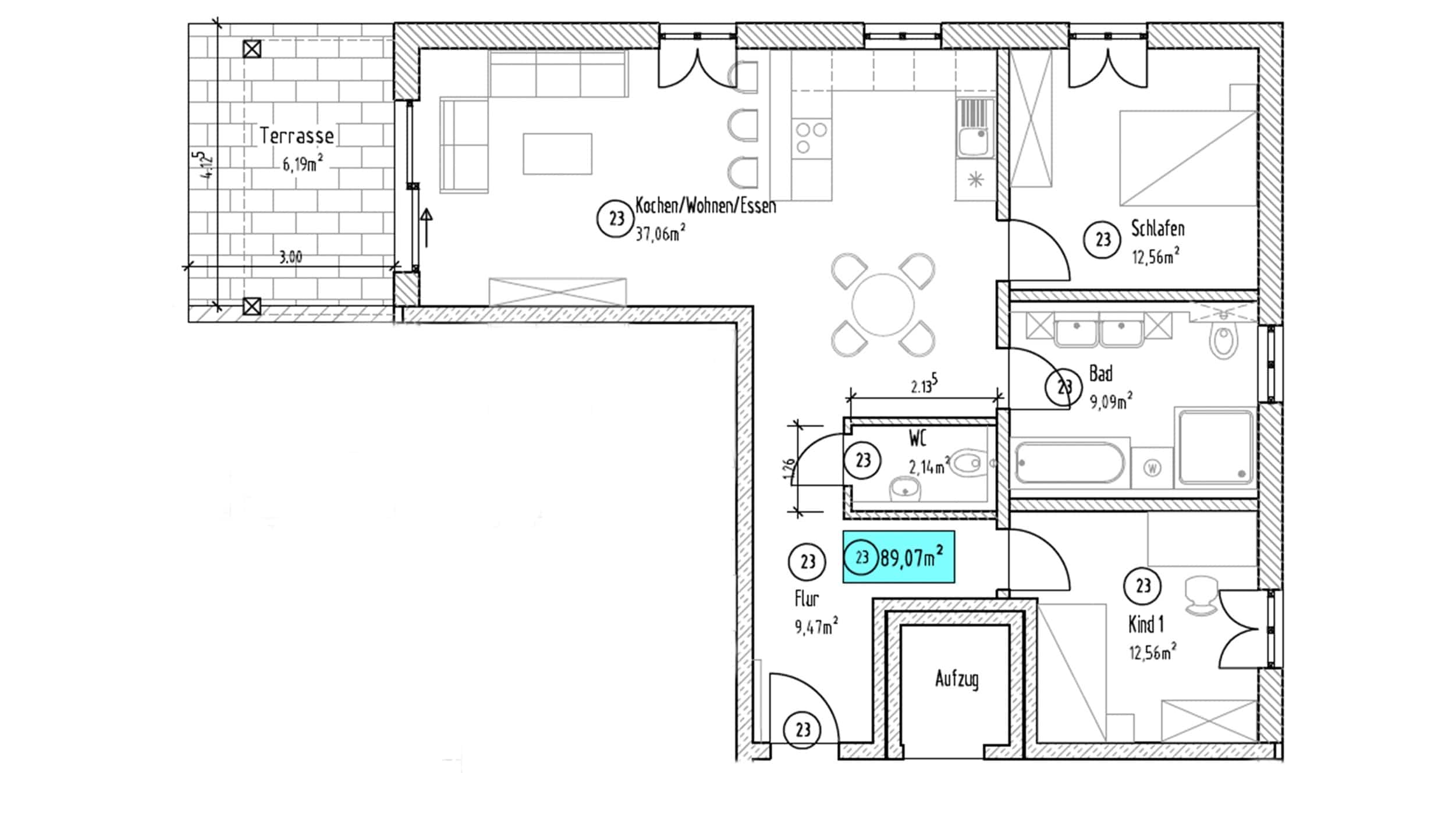 Wohnung zum Kauf provisionsfrei 436.118 € 3 Zimmer 89,1 m²<br/>Wohnfläche Langengeisling Erding 85435