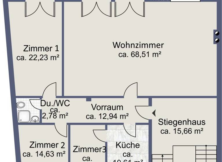 Wohnung zur Miete 767 € 4 Zimmer Mistelbach 2130
