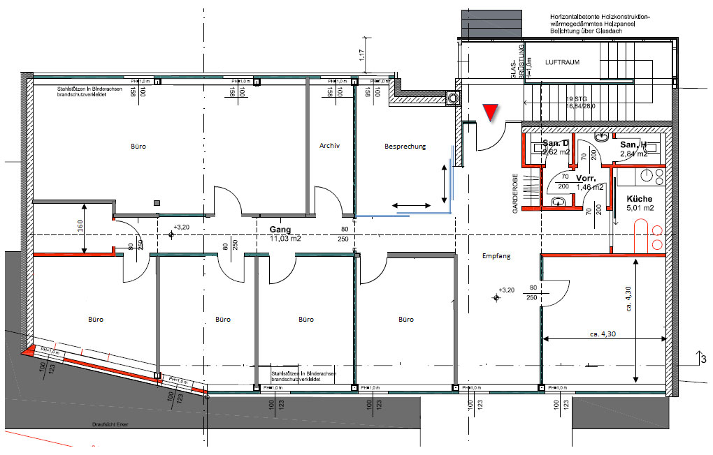 Bürofläche zur Miete 12 € 183 m²<br/>Bürofläche ab 183 m²<br/>Teilbarkeit Rosenheim 83026