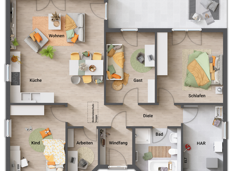 Bungalow zum Kauf 378.947 € 4 Zimmer 108 m² 608 m² Grundstück Oebisfelde 39646