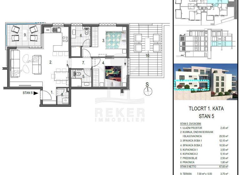 Wohnung zum Kauf - Erstbezug 474.825 € 3 Zimmer 75,1 m² 1. Geschoss Primosten 22202