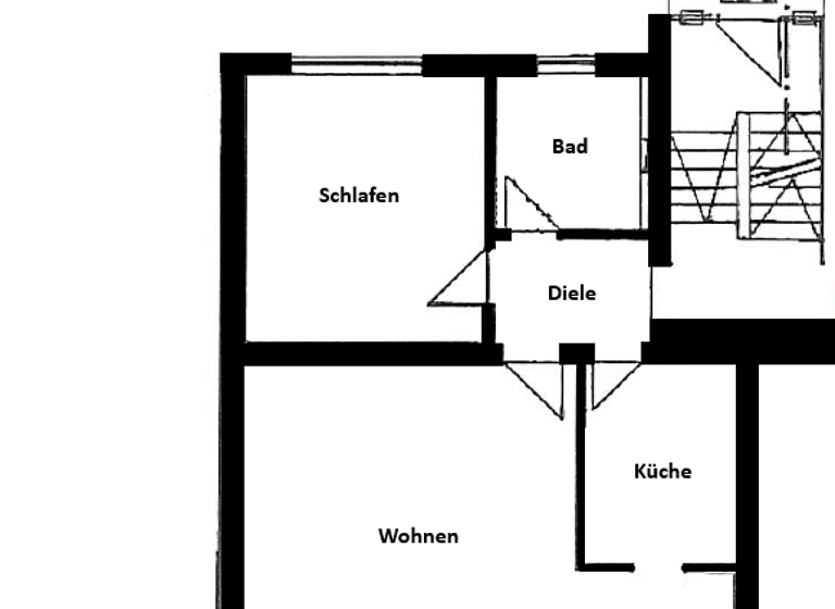 Wohnung zur Miete 400 € 2 Zimmer 59,4 m² EG frei ab sofort Unter dem Pflinzhöck 3 Stockhausen Eisenach 99817