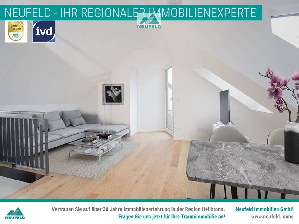 Maisonette zur Miete 1.339 € 3 Zimmer 90,7 m²<br/>Wohnfläche 4.<br/>Geschoss 01.01.2025<br/>Verfügbarkeit Degmarner Straße 14 Oedheim Oedheim 74229