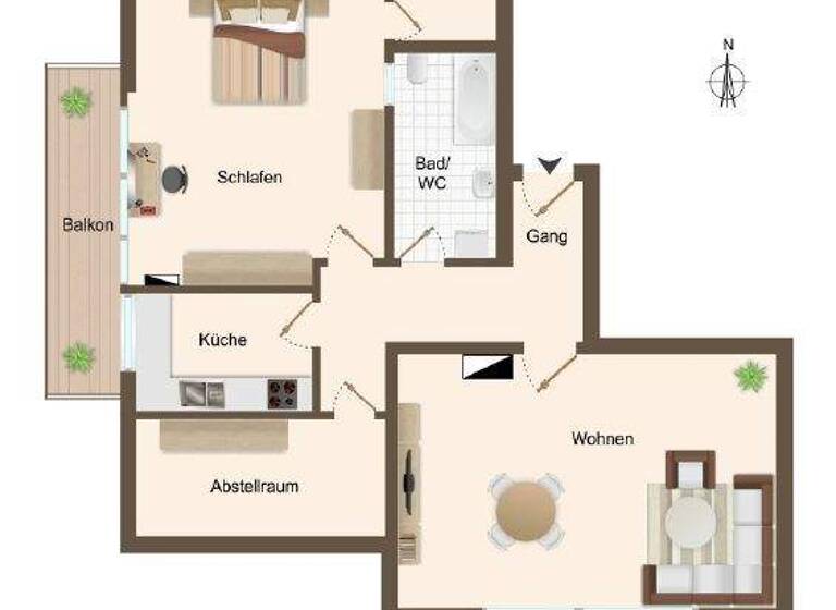 Wohnung zum Kauf 289.000 € 2 Zimmer 60 m² 2. Geschoss Heufeldmühle Bruckmühl 83052