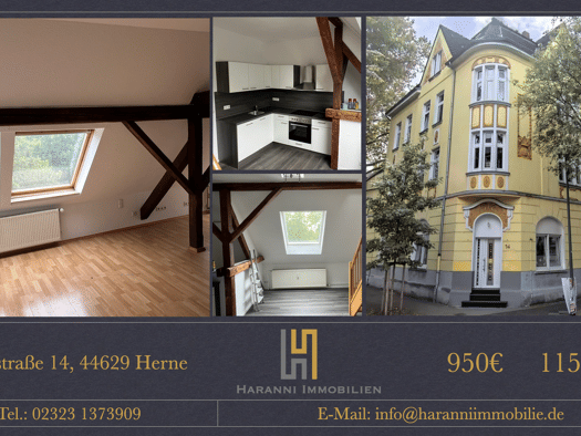 Loft zur Miete 950 € 5,5 Zimmer 115 m² Geschoss 3/3 frei ab sofort Bertastraße 14 Baukau-Ost Herne 44629