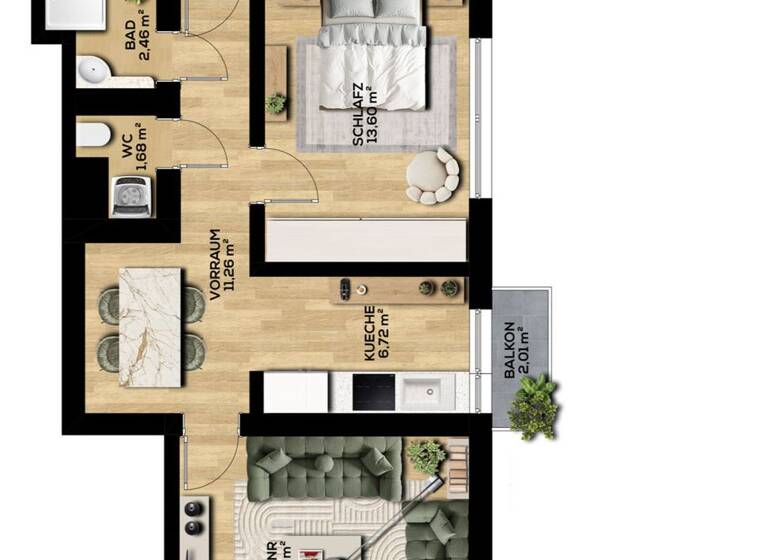 Wohnung zum Kauf 395.000 € 2 Zimmer 56 m² Hötting Innsbruck 6020
