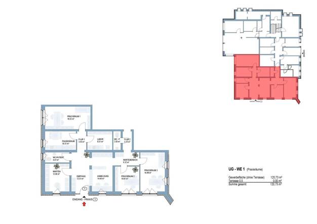 Praxis zur Miete provisionsfrei 120,7 m² Bürofläche Aichaer Tal 4a Förrenbach Happurg 91230