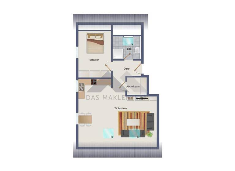 Wohnung zur Miete 699 € 2 Zimmer 58,9 m² frei ab 01.06.2026 Langenneufnach 86863