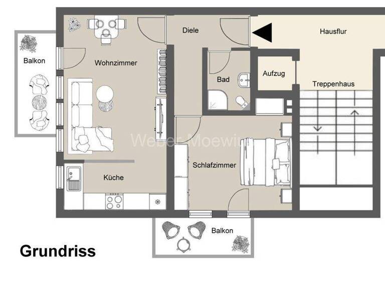 Wohnung zum Kauf 239.000 € 2 Zimmer 62 m² 1. Geschoss frei ab sofort Holzlar Bonn / Holzlar 53229