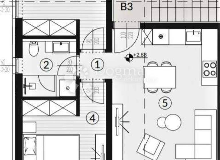 Wohnung zum Kauf 3 Zimmer 64 m² 1. Geschoss Liznjan