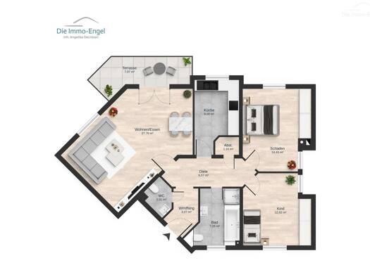Terrassenwohnung zum Kauf 199.000 € 3 Zimmer 82 m² EG Bad König Bad König 64732