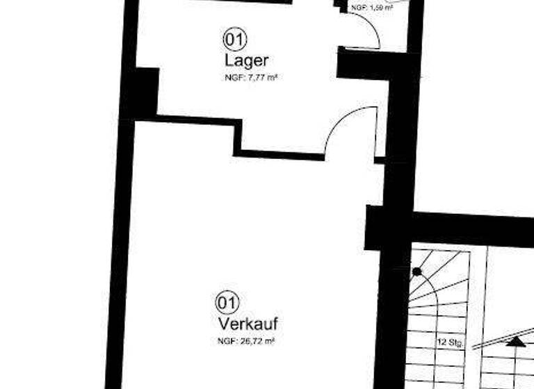 Laden zum Kauf 3.867 € 2 Zimmer 43,7 m² Verkaufsfläche Lichterfelde Berlin 12205