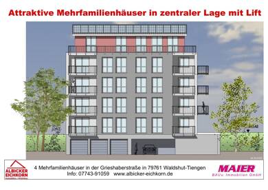 Penthouse zum Kauf provisionsfrei 434.600 € 2 Zimmer 82 m² 4. Geschoss Grieshaberstr. 5 Waldshut Waldshut-Tiengen 79761