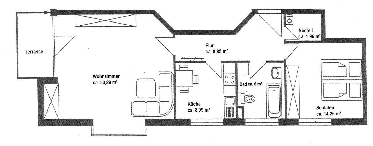 Immobilie in Ilmtal-Weinstraße - 2-Zimmer-ETW mit Terrasse, Eigengarten und PKW-Stellplatz  - Bild 1