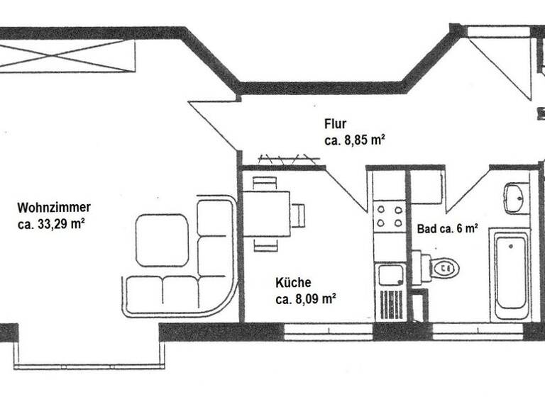 Wohnung zum Kauf 125.000 € 2 Zimmer 72,5 m² EG Über der Mühle Utenbach Ilmtal-Weinstraße 99510