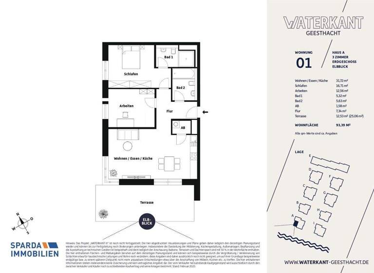 Wohnung zum Kauf - Erstbezug provisionsfrei 549.000 € 3 Zimmer 93,4 m² Geesthacht 21502