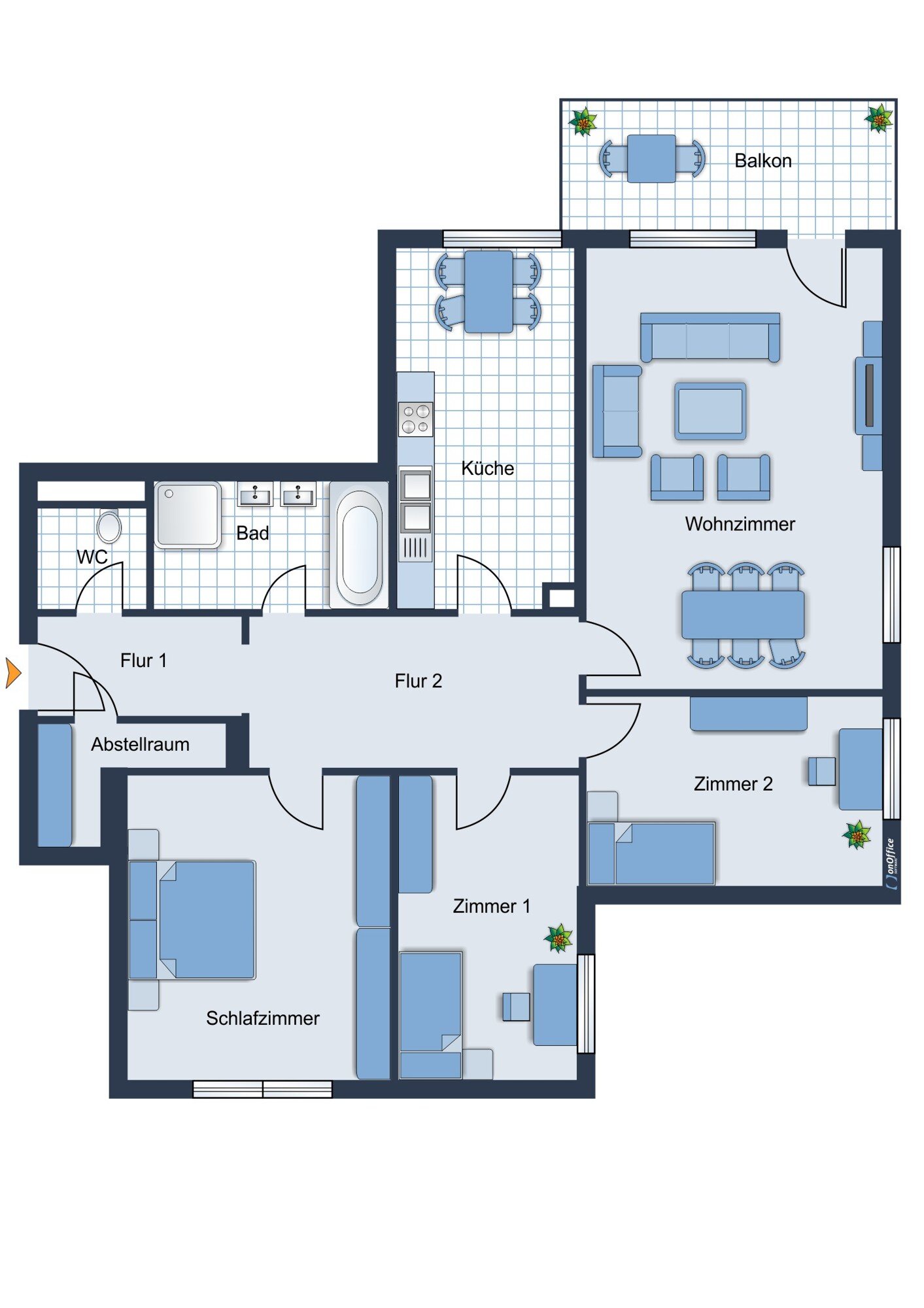 Wohnung zum Kauf 329.000 € 4 Zimmer 101,8 m²<br/>Wohnfläche 4.<br/>Geschoss Pliezhausen Pliezhausen 72124