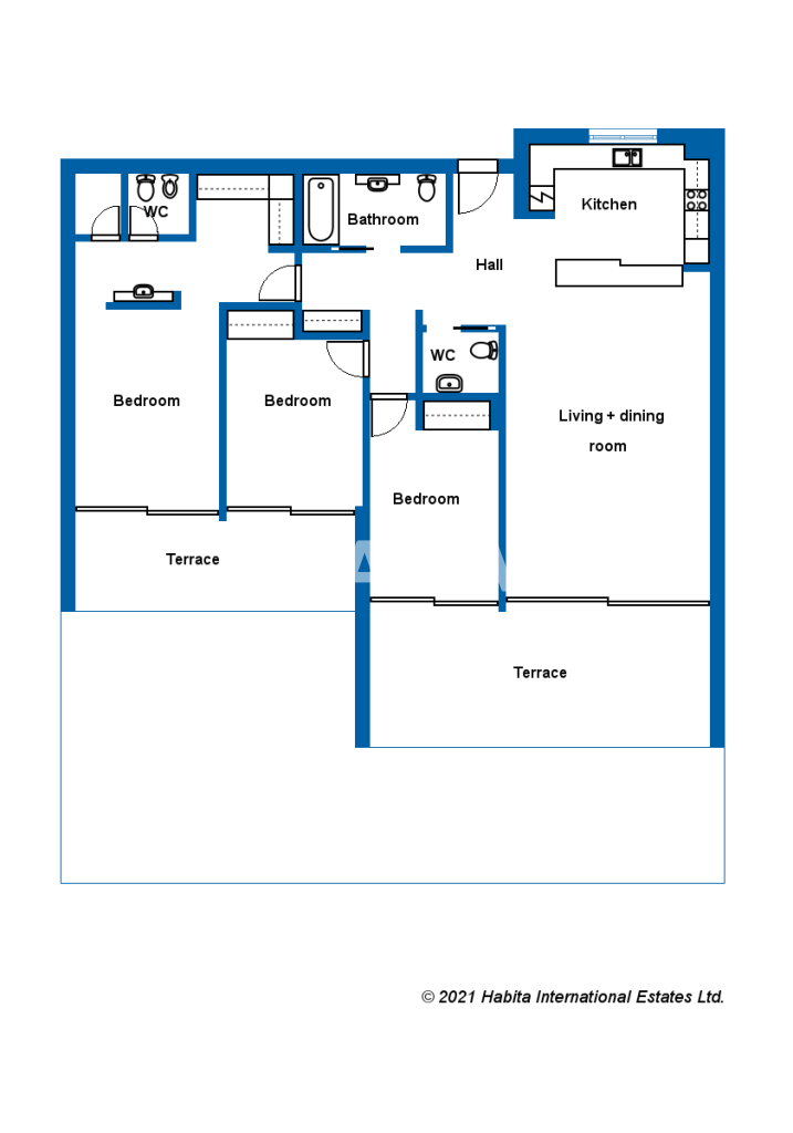 Studio zur Miete 2.750 € 4 Zimmer 128,8 m²<br/>Wohnfläche EG<br/>Geschoss Rua Agosto Azul, Condomínio Oásis Mar Lote 1, Bloc Portimão 8500-367