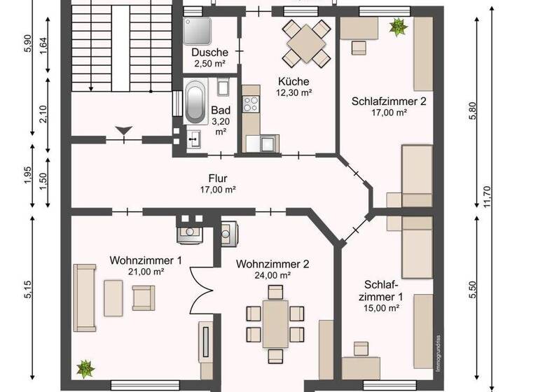 Wohnung zur Miete 900 € 4 Zimmer 116 m² Kahla 07768