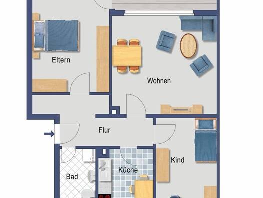 Wohnung zum Kauf provisionsfrei 283.000 € 3 Zimmer 71,8 m² 2. Geschoss Hebbelstraße 5 Arheilgen Darmstadt 64291