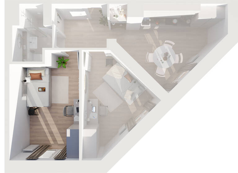 Studio zur Miete 690 € 1 Zimmer 13 m² 7. Geschoss frei ab sofort Sachsenstraße 17 Hammerbrook Hamburg 20097