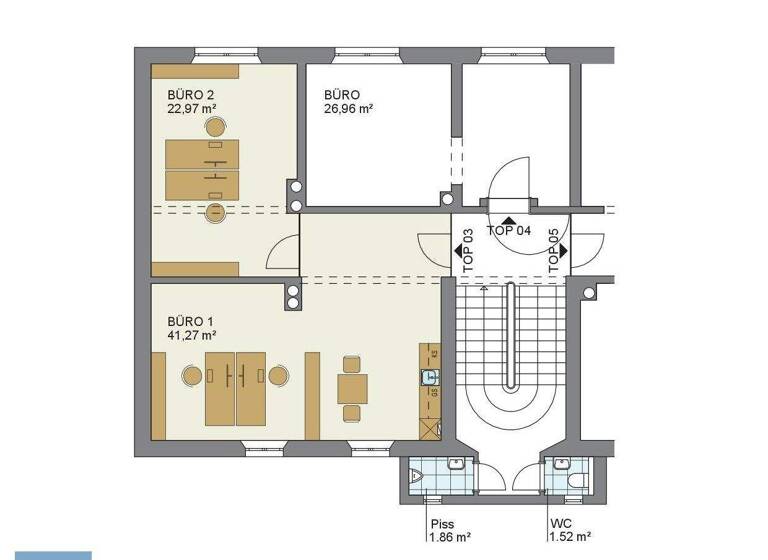 Bürogebäude zur Miete 715 € 64,2 m² Bürofläche Hohenems 6845