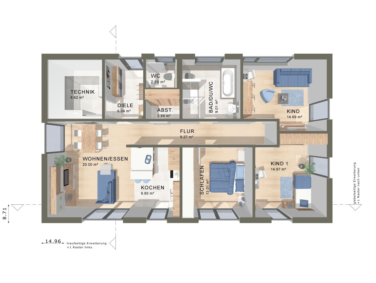 Bungalow zum Kauf provisionsfrei 359.000 € 4 Zimmer 118 m²<br/>Wohnfläche 1.200 m²<br/>Grundstück Waldheim Waldheim 04736