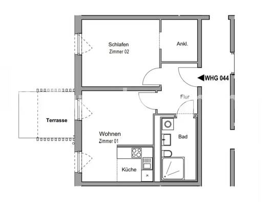 Wohnung zur Miete Tauschwohnung 808 € 2 Zimmer 50 m² EG Milbertshofen-Am Hart München 80937