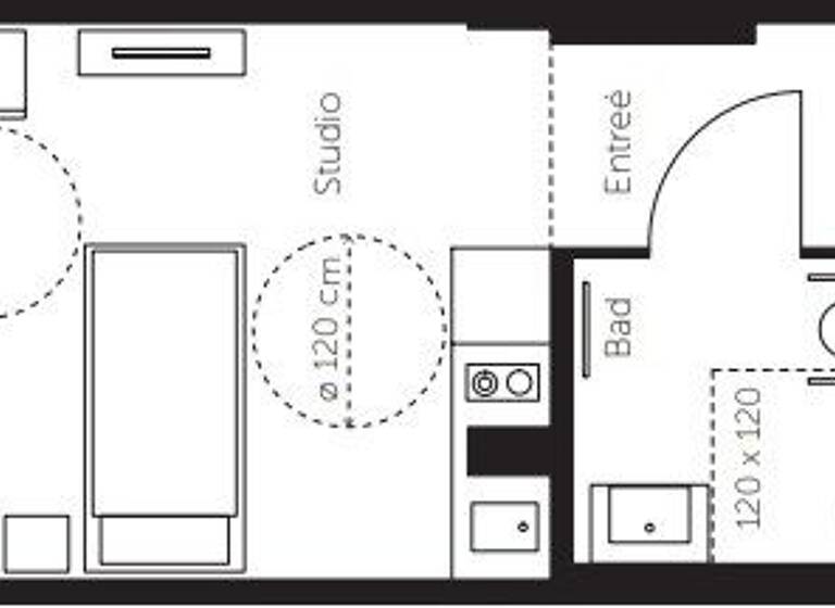 Studio zur Miete 693 € 1 Zimmer 23,9 m² 1. Geschoss frei ab sofort Innere Münchner Straße 49-53 Achdorf Landshut 84036