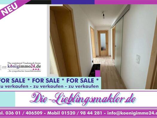 Wohnung zum Kauf 59.900 € 3 Zimmer 62 m² 1. Geschoss Höngeda Mühlhausen/Thüringen 99998