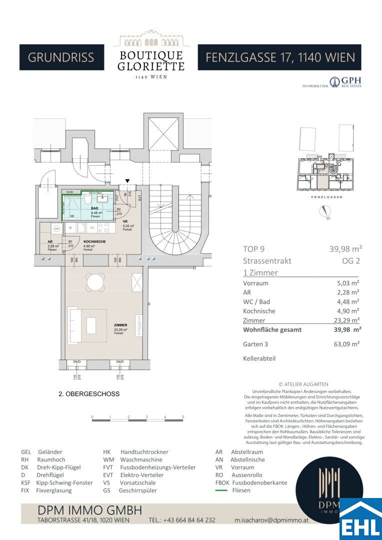 Wohnung zum Kauf 220.000 € 1 Zimmer 40 m²<br/>Wohnfläche 2.<br/>Geschoss Fenzlgasse Wien 1140