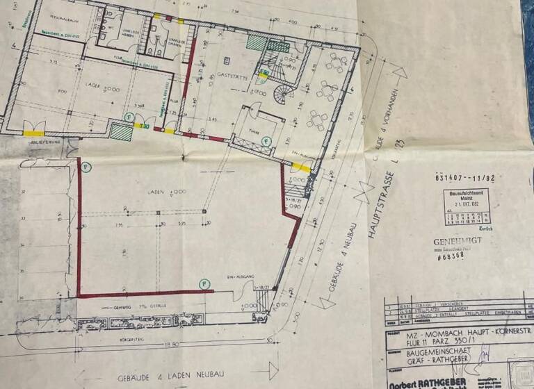 Laden zur Miete 4.459 € 1 Zimmer 495,4 m² Verkaufsfläche Hauptstraße 60 Mombach Mainz Mombach 55120